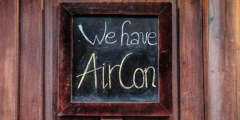 Air conditioning sign