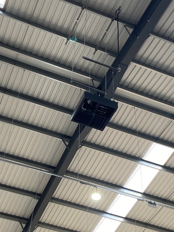 Air Conditioning Unit on a Warehouse Roof