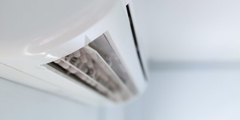 Close up of a modern air conditioning unit