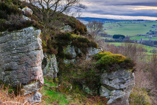 Big rockface on hill