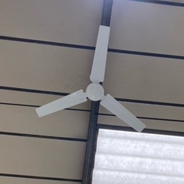 Ceiling fan in industrial building