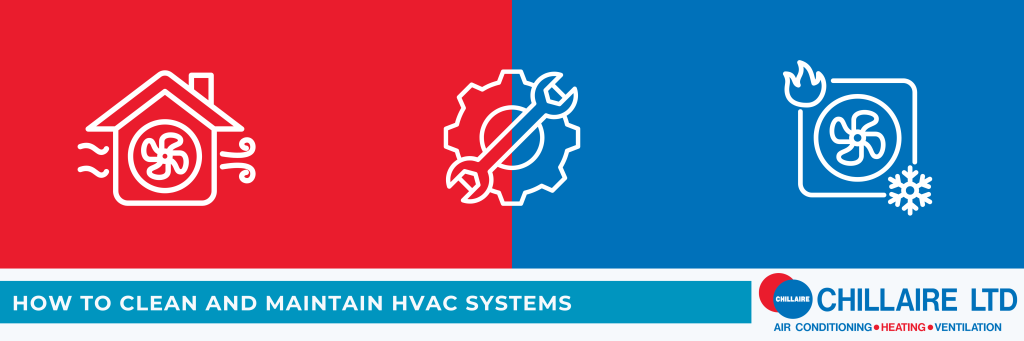 article banner image titled 'how to clean and maintain HVAC systems