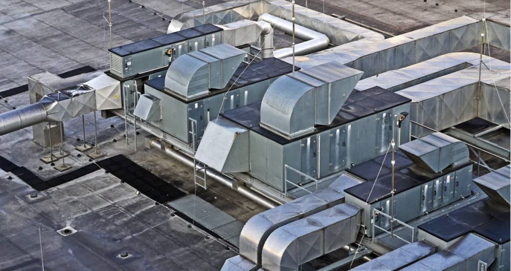 Rooftop air conditioning ducting