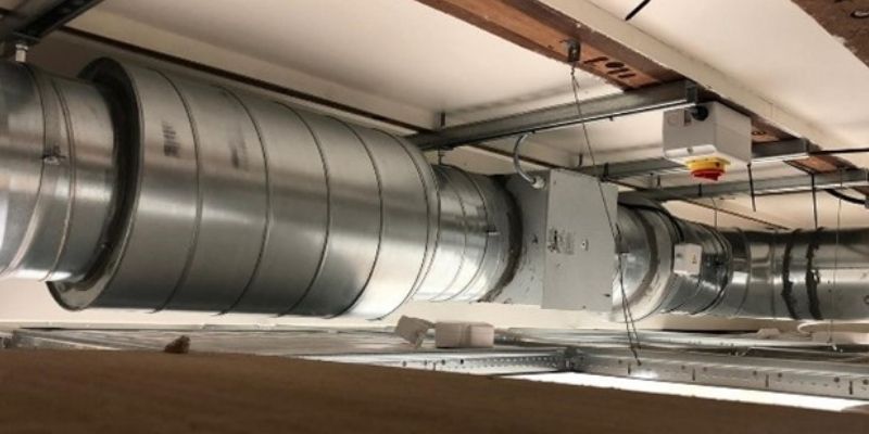 Ventilation system large pipe